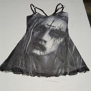 Dolls Kill Widow Evil Summoning Mesh Mini Dress RARE Goth Horror Metalcore Sz S
